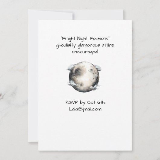 Halloween Cocktail Party Invitation 招待状 (裏面)