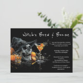 Halloween Cocktail Party Invitation | Skull Witch 招待状 (スタンド正面)