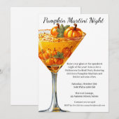 Halloween Cocktail Party | Pumpkin Martini 招待状 (正面/裏面)