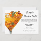 Halloween Cocktail Party | Pumpkin Martini 招待状 (正面)