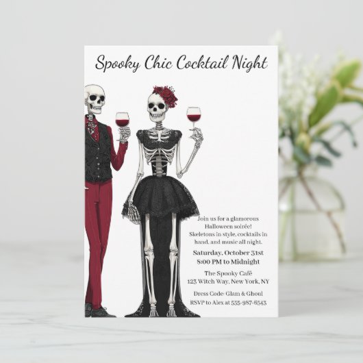 Halloween Cocktail Party | Spooky Chic Night 招待状 (スタンド正面)