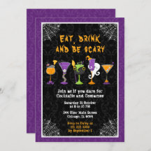 Halloween Cocktails and Costumes Party Purple