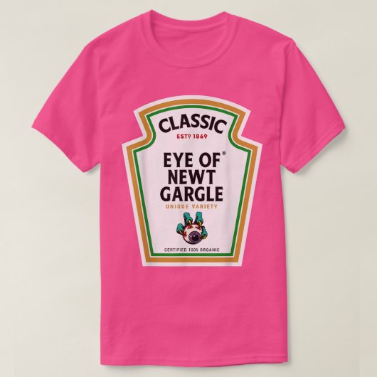 Halloween Condiment Bottle - Eye Of Newt Gargle Po Tシャツ (デザイン正面)