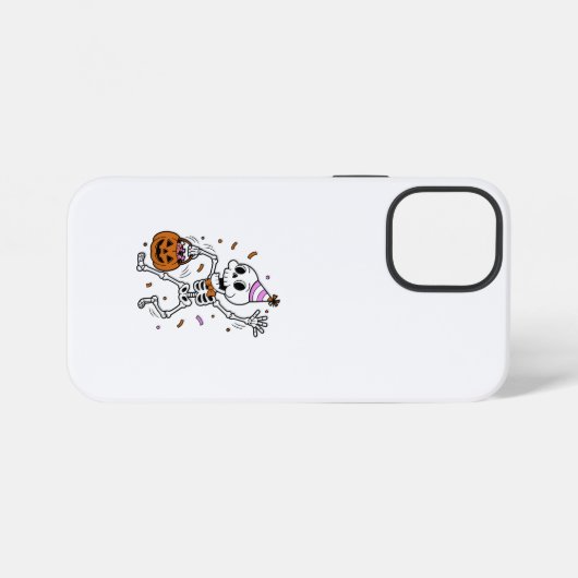 Halloween Confetti Skeleton iPhoneケース (裏面横)