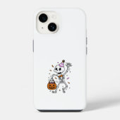 Halloween Confetti Skeleton iPhoneケース (裏面)