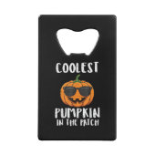 Halloween Coolest Pumpkin Patch Costume Men Boys K クレジットカード栓抜き (裏面)