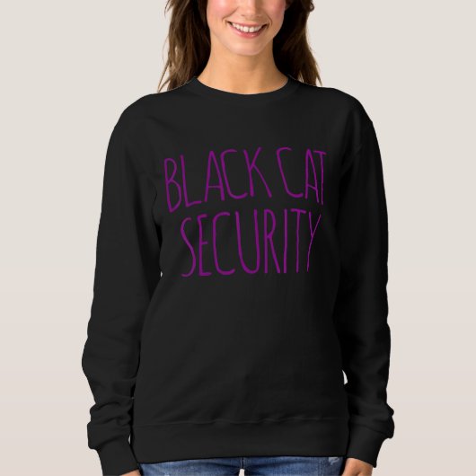 HALLOWEEN COSTUME BLACK CAT SECURITY DECORATIONS M スウェットシャツ (正面)