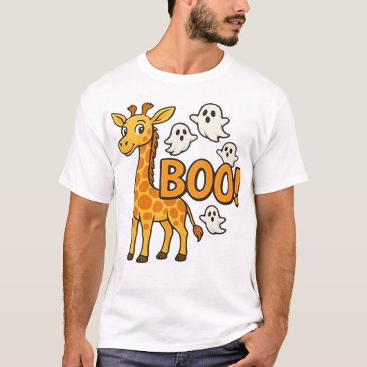 Halloween Costume Boo Giraffe Spooky Season Oversi Tシャツ (正面)