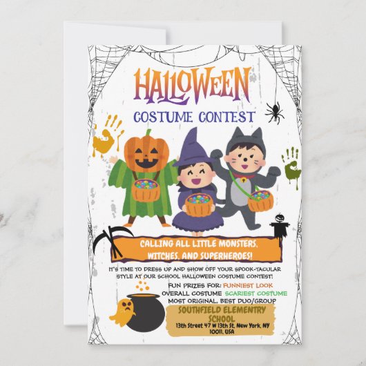 Halloween Costume Contest Invitation 招待状 (正面)