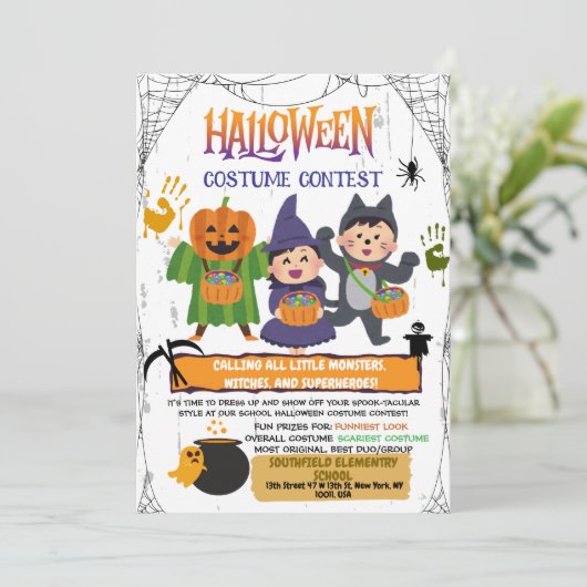 Halloween Costume Contest Invitation 招待状 (スタンド正面)