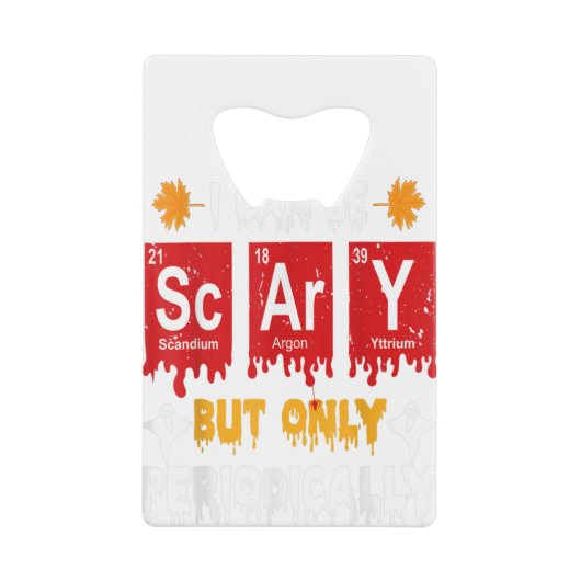 Halloween Costume For Scientists Funny Chemistry H クレジットカード栓抜き (正面)