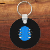 Halloween Costume Funny Blue Tiger Diy Group Match キーホルダー (正面)