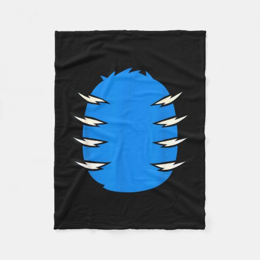 Halloween Costume Funny Blue Tiger Diy Group Match フリースブランケット (正面)