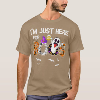 Halloween Costume Funny Ghost I'm Just Here For Th Tシャツ