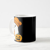 Halloween Costume Ghost Drinking Pumpkin Men Women コーヒーマグカップ (正面左)