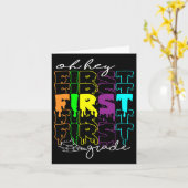 Halloween Costume Oh Hey First Grade Teachers Stud カード (黄色い花)