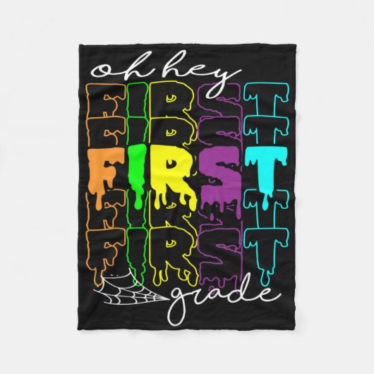 Halloween Costume Oh Hey First Grade Teachers Stud フリースブランケット (正面)