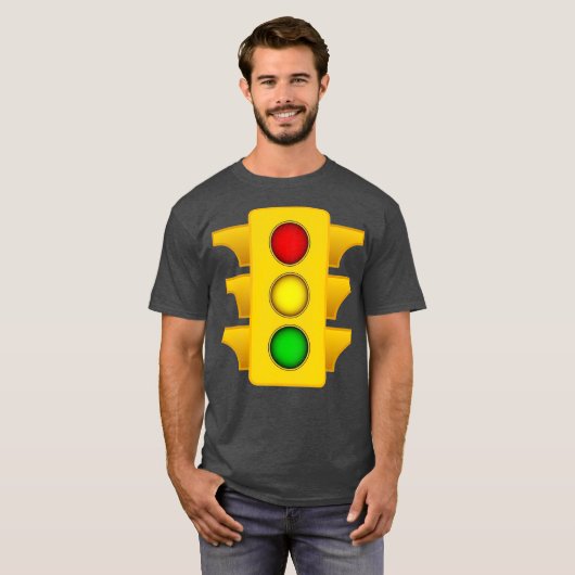 Halloween Costume Traffic Light funny simple Tシャツ (正面フル)