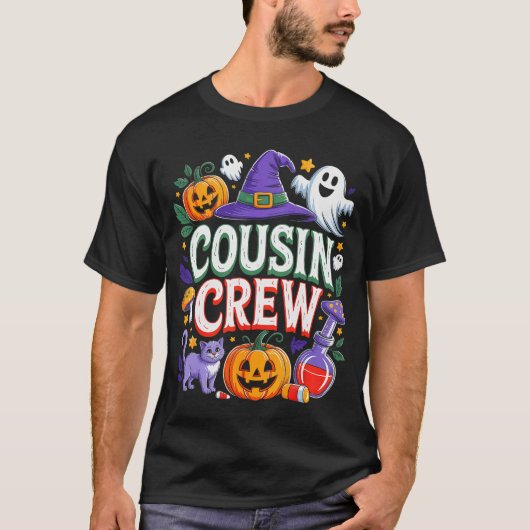 Halloween Cousin Crew Boo Pumpkin for Kid Girl Boy Tシャツ (正面)