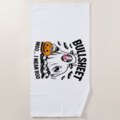 halloween cow ビーチタオル (正面)