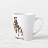 Halloween Cowgirl Western Horse Skeleton カフェラテマグ (右)