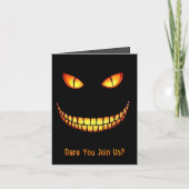 Halloween Crazy Smile Folded Greeting Card カード (正面)
