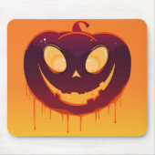 Halloween Creepy Pumpkin Face Mousepad マウスパッド (正面)