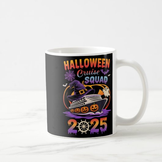 Halloween Cruise Squad 2025 Matching Cruising Crew コーヒーマグカップ (右)