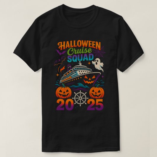 Halloween Cruise Squad 2025 Matching Cruising Crew Tシャツ (デザイン正面)