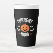 Halloween Current Mood Pumpkin Birthday カフェラテマグ (正面)