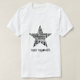 Halloween Custom Cool Whimsical Typography Black Tシャツ