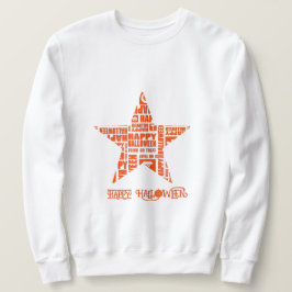 Halloween Custom Cool Whimsical Typography Orange スウェットシャツ