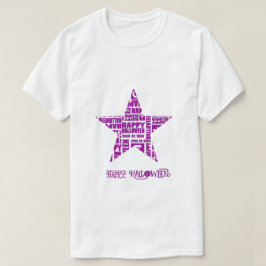 Halloween Custom Cool Whimsical Typography Purple Tシャツ