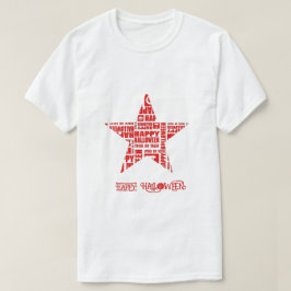Halloween Custom Cool Whimsical Typography Red Tシャツ