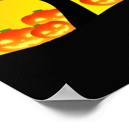 Halloween Custom Cool Whimsical Witch Orange  ポスター (角)