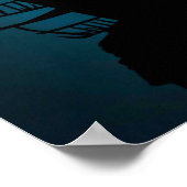 Halloween Custom Cool Whimsical Witch Silhouette ポスター (角)