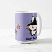 Halloween Custom Whimsical Cute Wizard Rabbit  コーヒーマグカップ (正面右)
