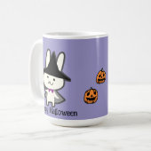 Halloween Custom Whimsical Cute Wizard Rabbit  コーヒーマグカップ (正面左)