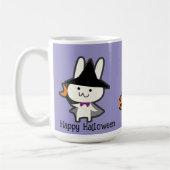 Halloween Custom Whimsical Cute Wizard Rabbit  コーヒーマグカップ (左)
