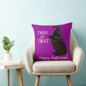 Halloween Custom Whimsical Funny Cat Purple クッション (椅子)