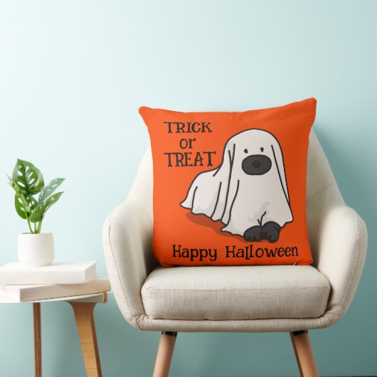 Halloween Custom Whimsical Funny Dog Orange クッション (椅子)