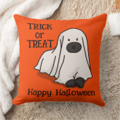 Halloween Custom Whimsical Funny Dog Orange クッション (ブランケット)