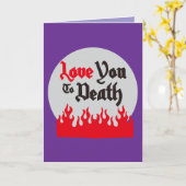 Halloween Custom Whimsical Funny Modern Purple カード (黄色い花)