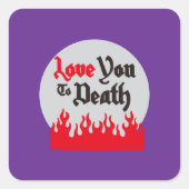 Halloween Custom Whimsical Funny Modern Purple スクエアシール (正面)