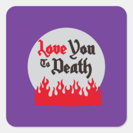 Halloween Custom Whimsical Funny Modern Purple スクエアシール