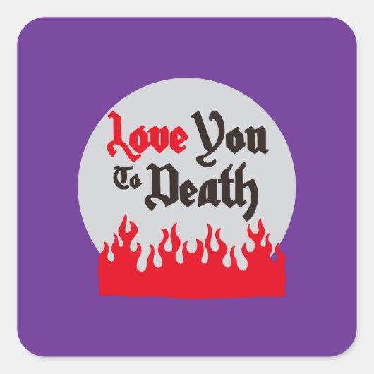 Halloween Custom Whimsical Funny Modern Purple スクエアシール (正面)