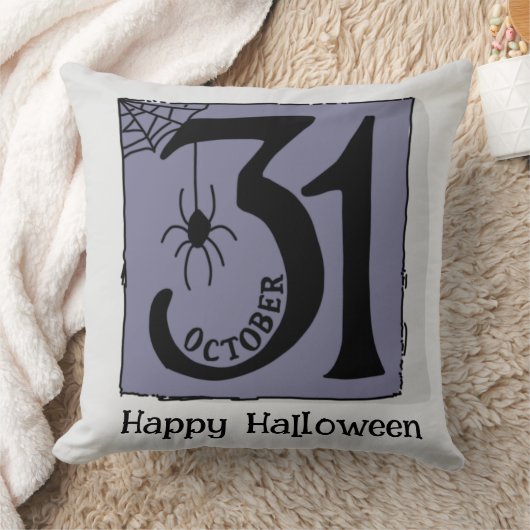 Halloween Custom Whimsical Funny Oct.31 Purple  クッション (ブランケット)