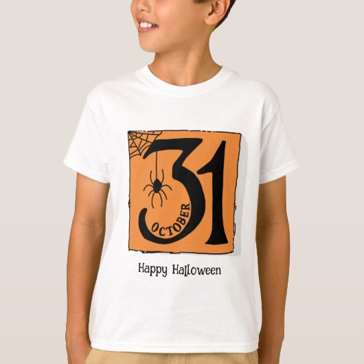 Halloween Custom Whimsical Funny Orange  Tシャツ (正面)