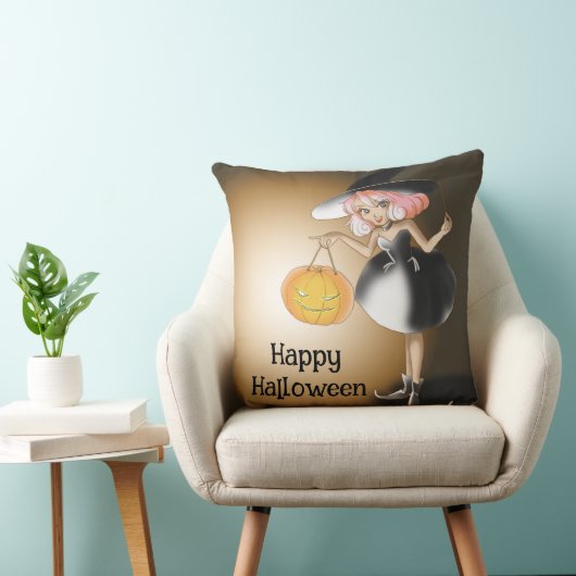 Halloween Custom Whimsical Funny Witch  クッション (椅子)