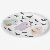 Halloween Customizable Kids Trick-Or-Treat BOO ペーパープレート (アングル)